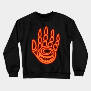 Laughing Hand: Orange Crewneck Sweatshirt